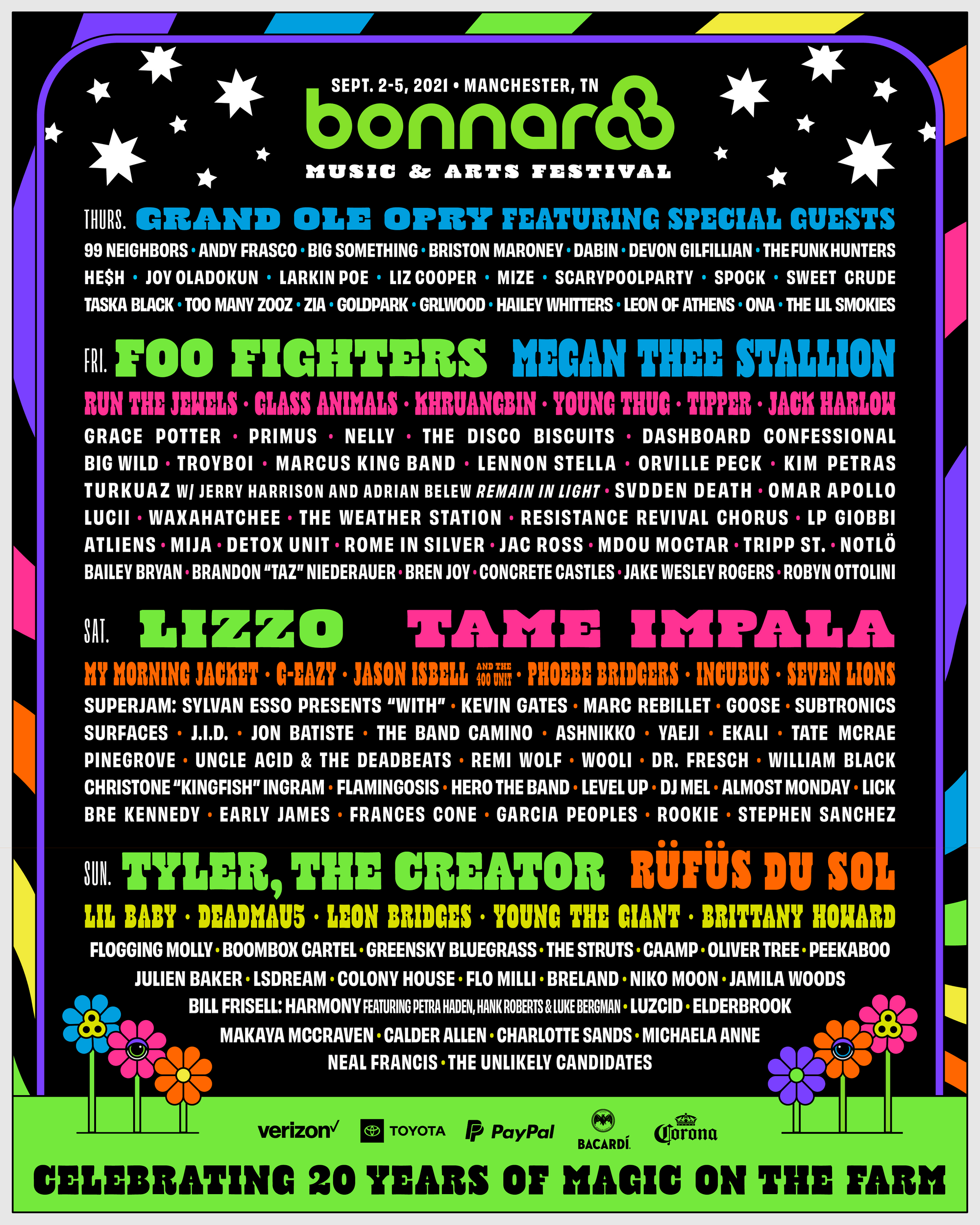 Bonnaroo 2021 lineup