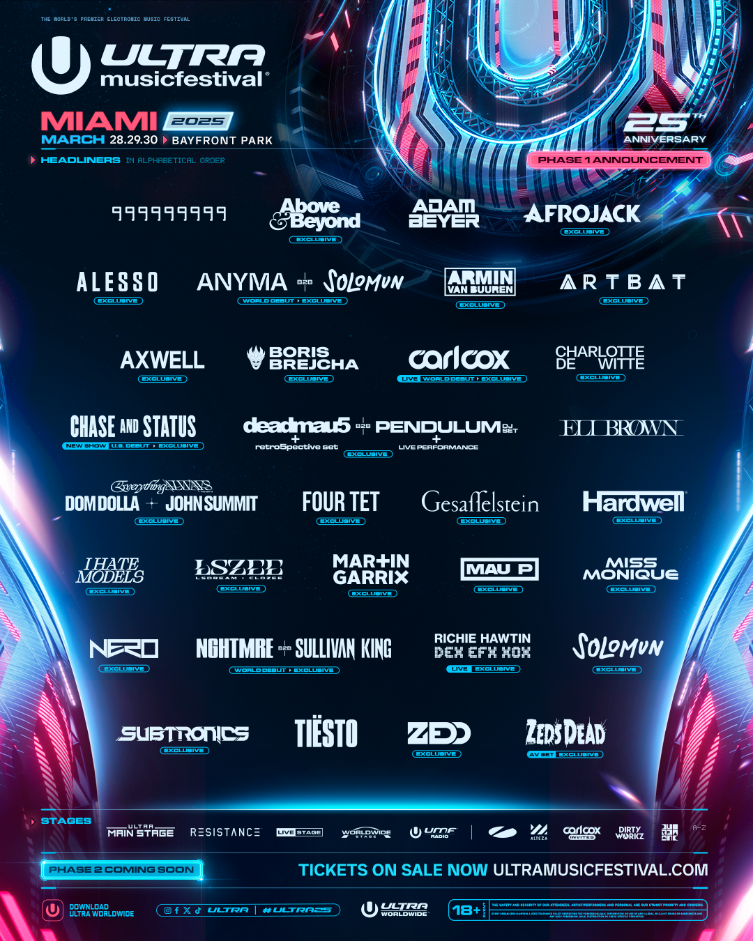 Ultra 2025 lineup phase 1