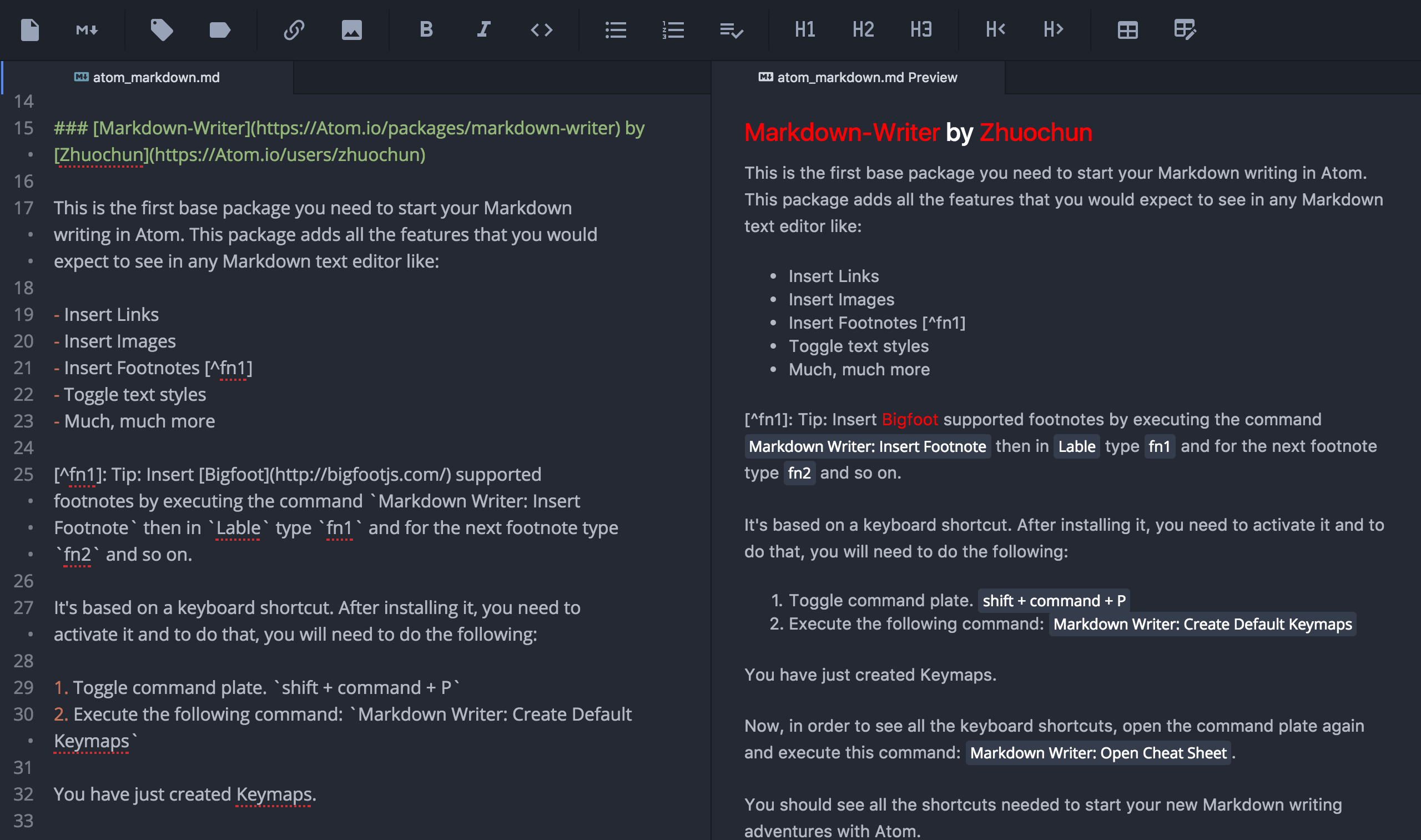 Atom_Markdown_Preview