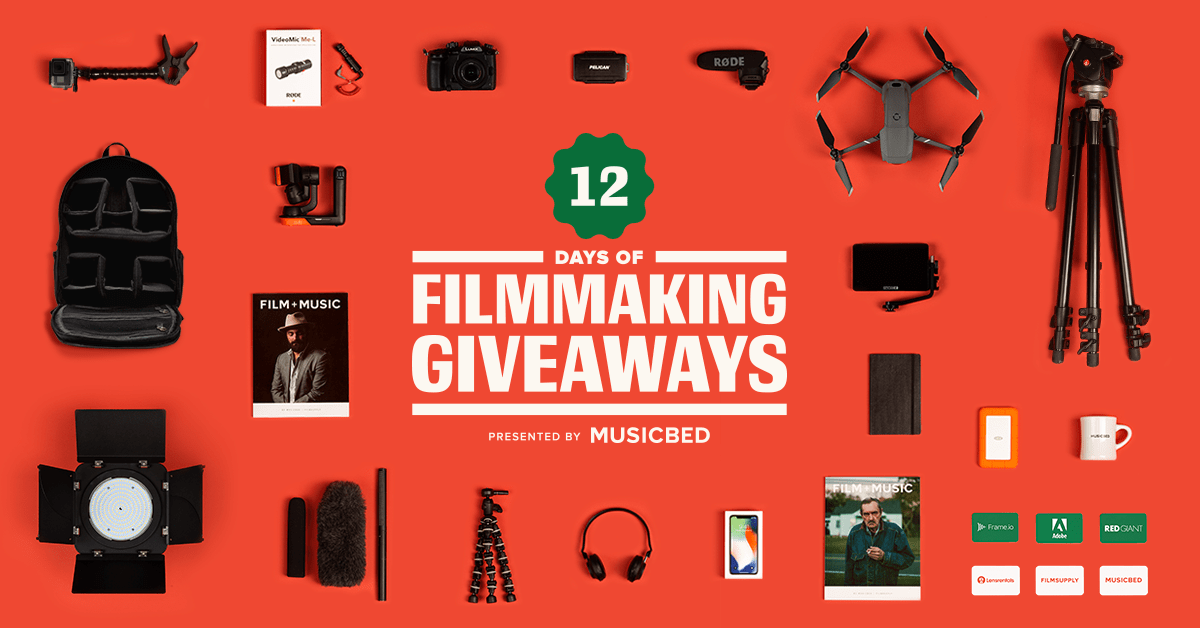 online contests, sweepstakes and giveaways - 12 Days of Filmmaking Giveaways | Musicbed