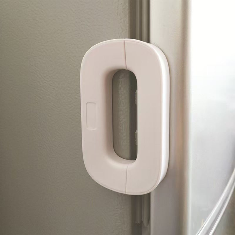 Child Safety Fridge Lock | No Drill Adhesive Refrigerator Door Latch for Toddlers