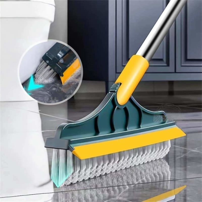 2-in-1 Floor Cleaning Broom with Built-in Wiper