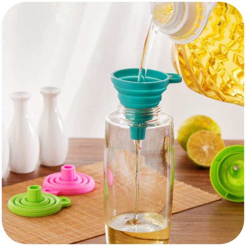 Collapsible Silicone Kitchen Funnel Set