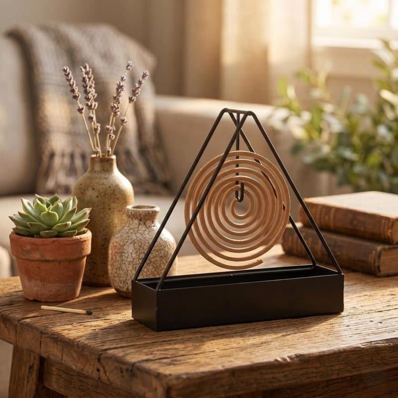Premium Mosquito Coil Holder Stand – Ash Catching Incense Coil Rack