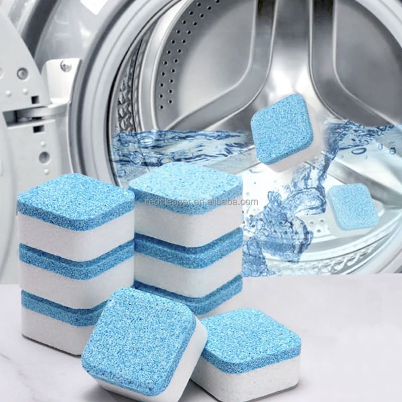 PowerClean Washing Machine Deep Cleaning Tablets – Effervescent Descaler (12 Pcs)