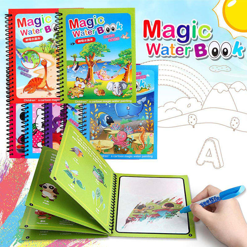 AquaMagic Reusable Water Coloring Book for Kids