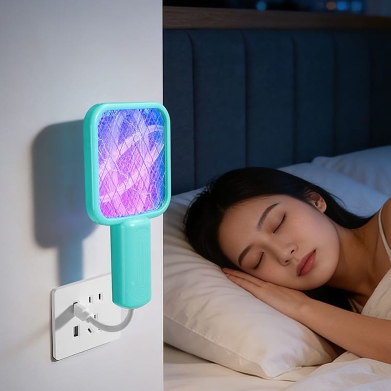 GlowGuard USB Rechargeable Mosquito Killer Racket