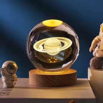 3D Saturn Crystal Ball LED Night Light