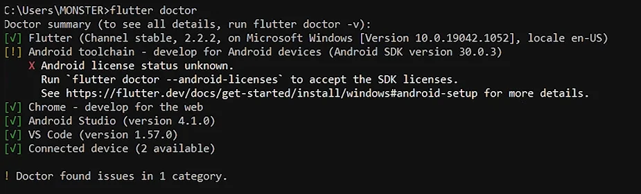 Flutter Nedir, Flutter Doctor Android License Status Unknown Sorun Çözümü