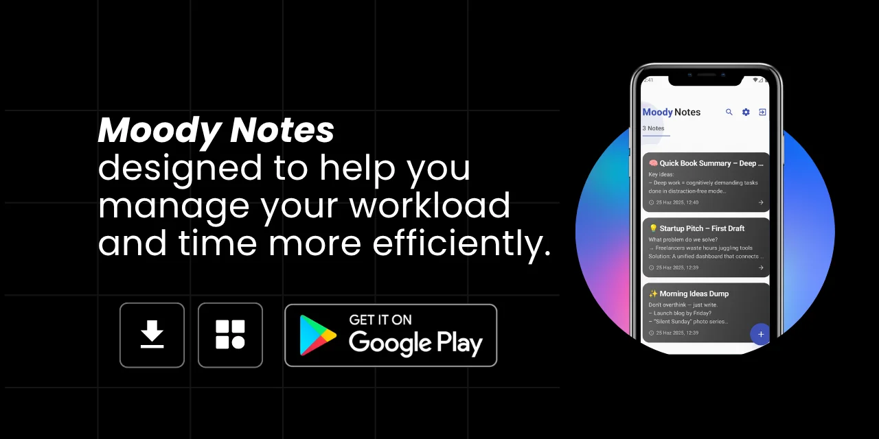 Moody Notes — Modern Note Taking App