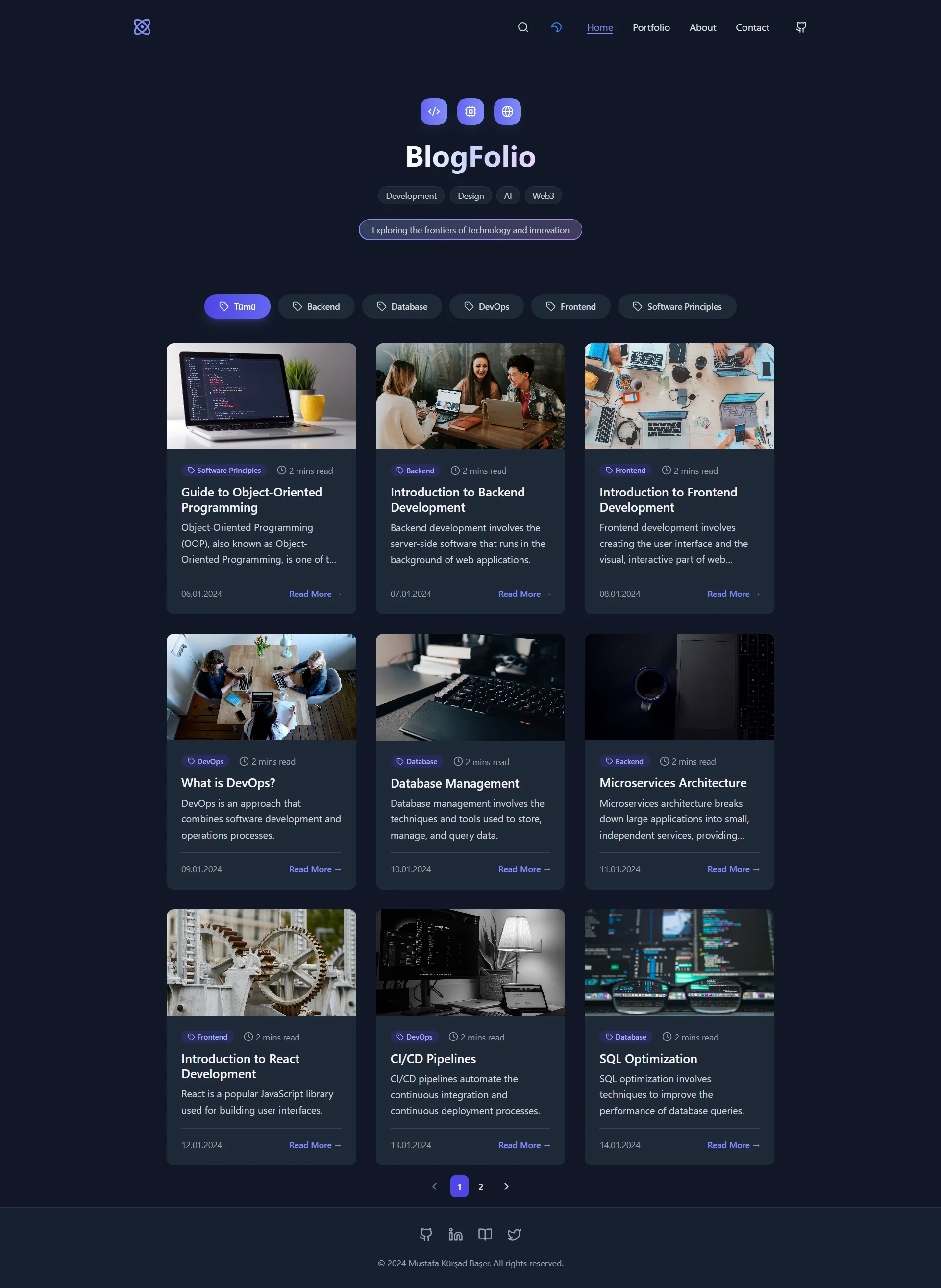BlogFolio — Developer Blog & Portfolio Platform - Image 1