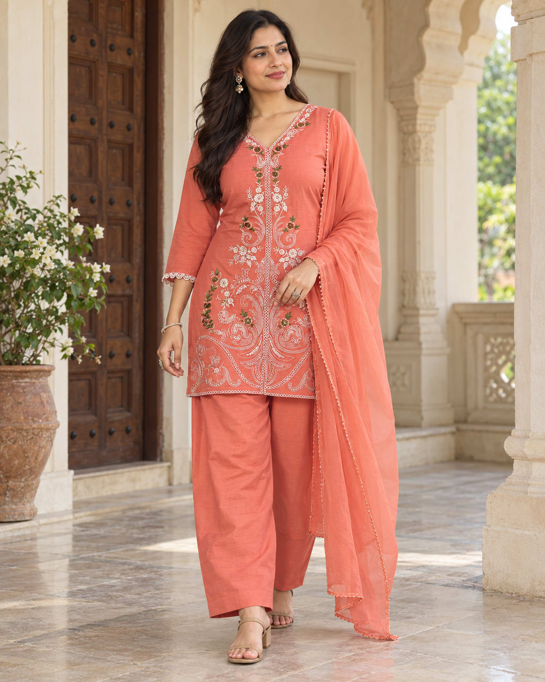 Mul Chanderi Farsii Suit