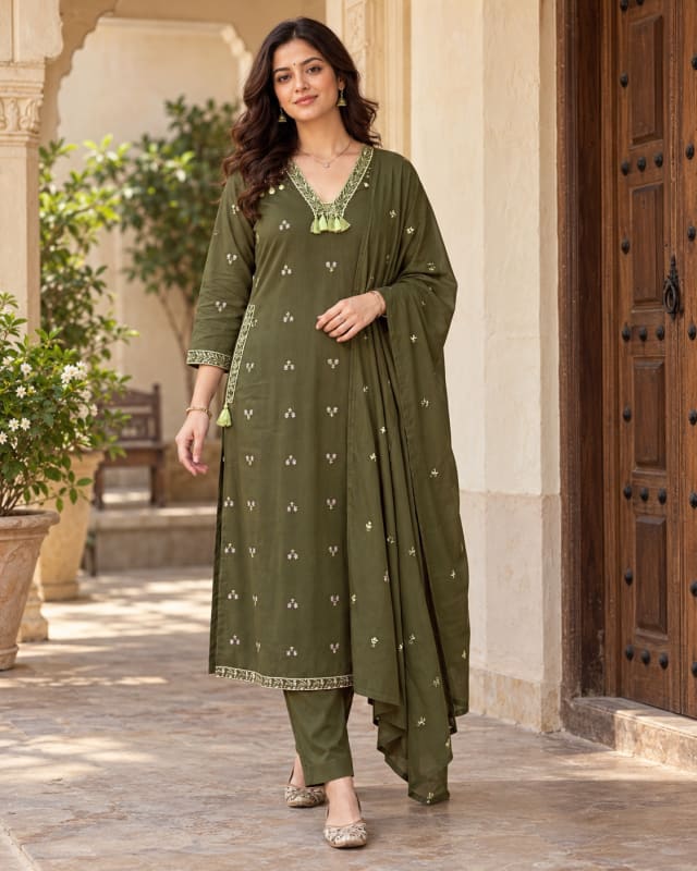 Fresh Olive Suit