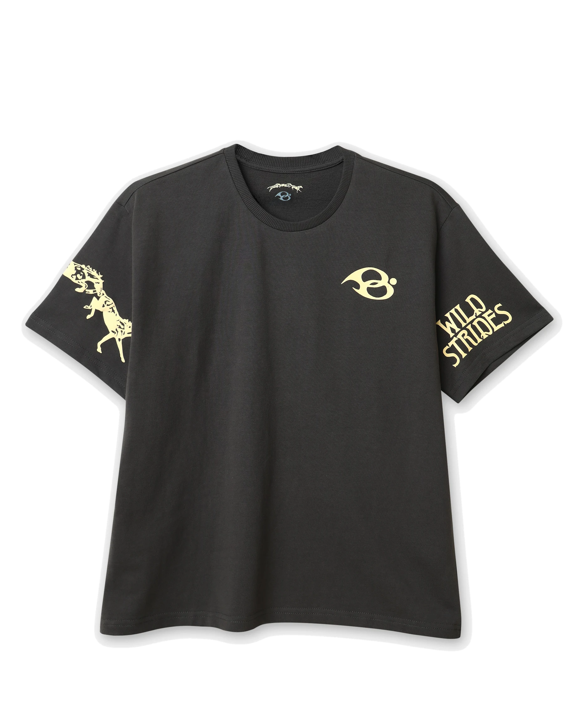 Wild Strides Tee in Ash, front