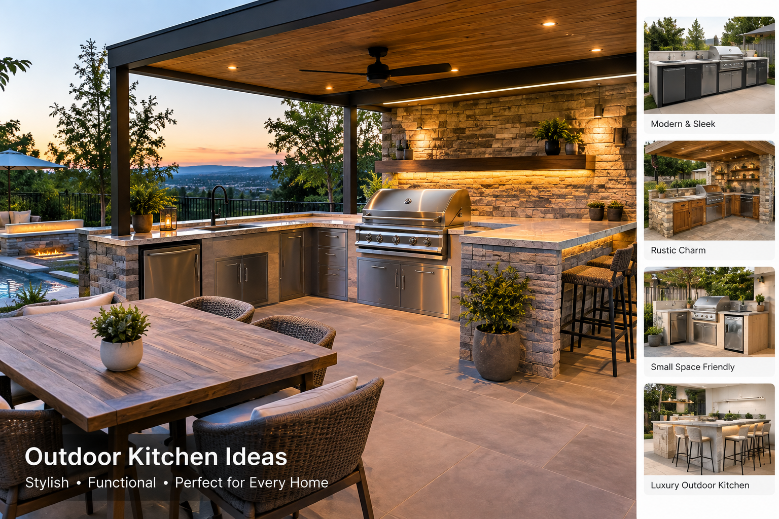 Outdoor Kitchen Ideas for Easier Cooking and Cleanup