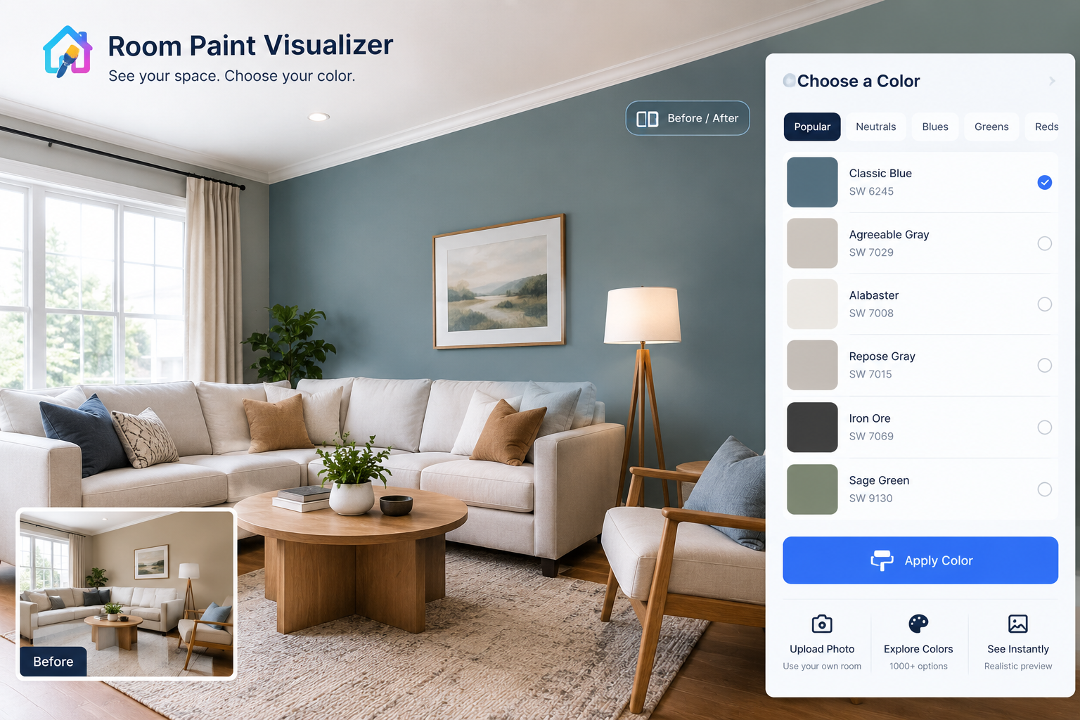 Room Paint Visualizer: Work With the Furniture You Have