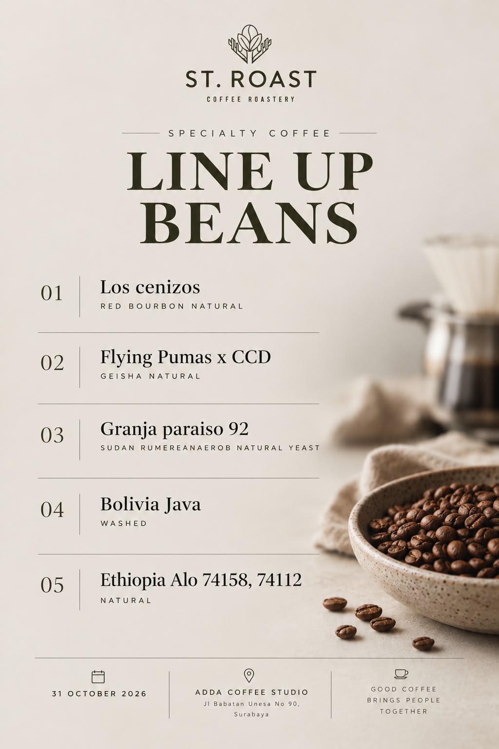 Competition Coffee - lineup