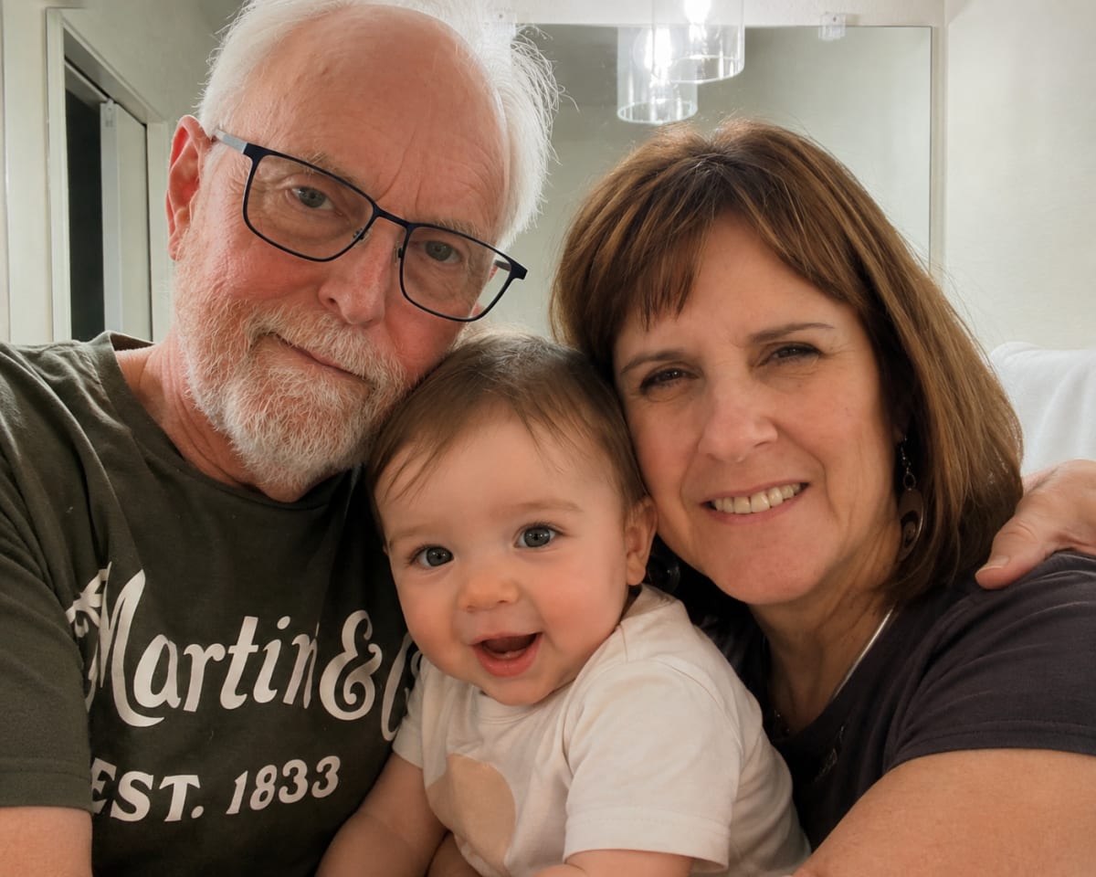 Grandpa, Grandma & baby Brittany