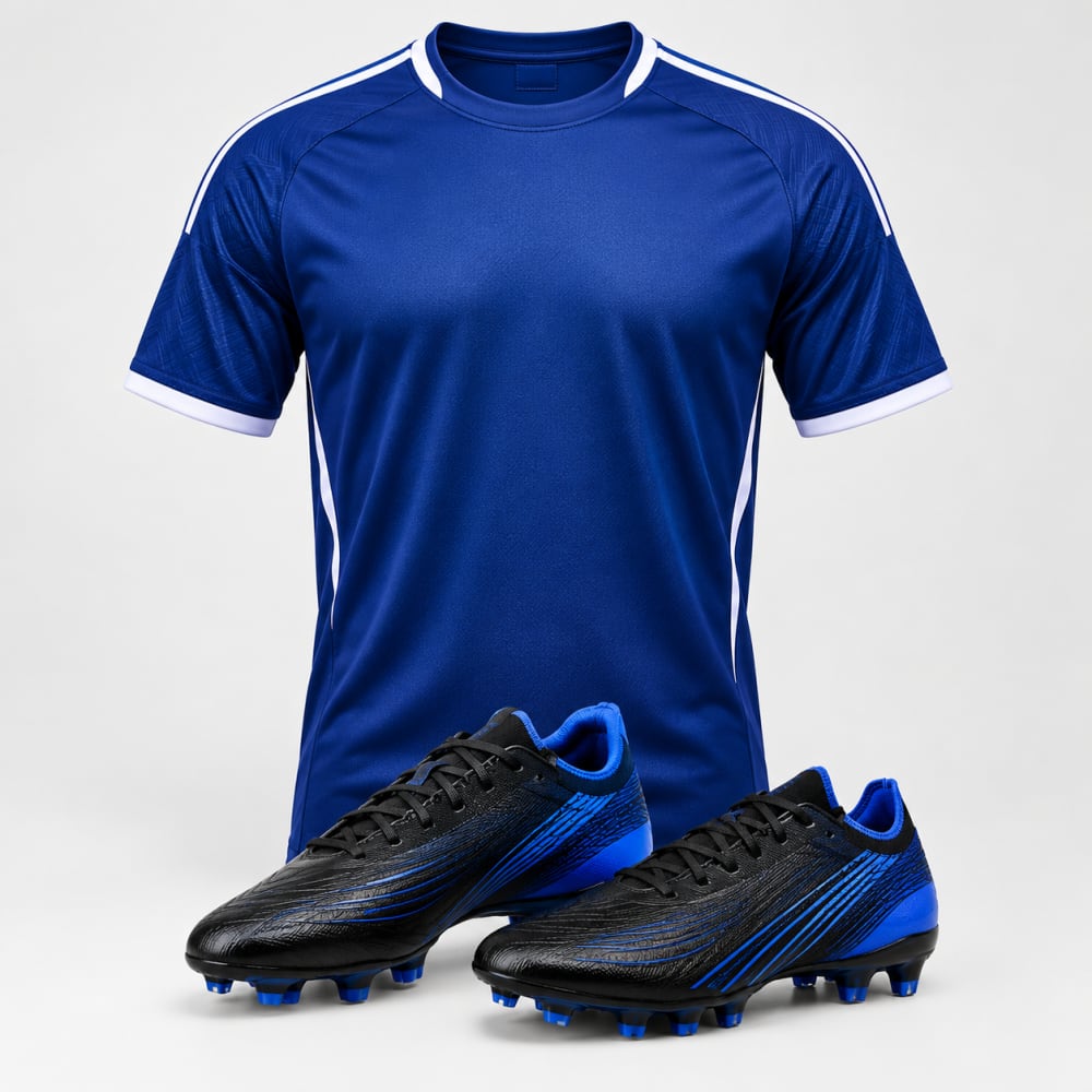 Maillot et crampons de football