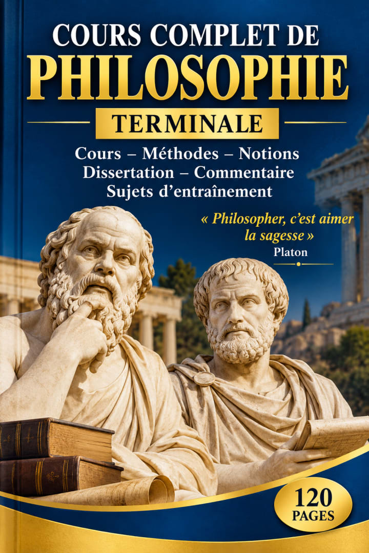 COURS DE PHILOSOPHIE TERMINALE Cours – Méthodes – Dissertation – Commentaire – Sujets corrigés