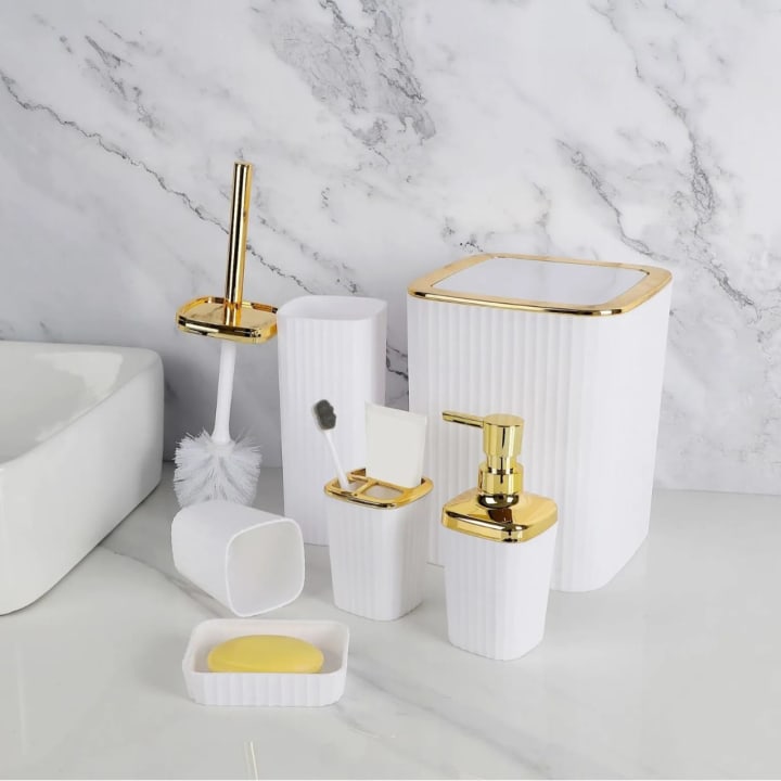 ensemble de 6 accessoires de salle de bain