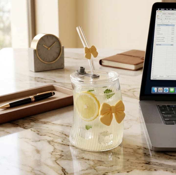 bouteille en verre transparent
