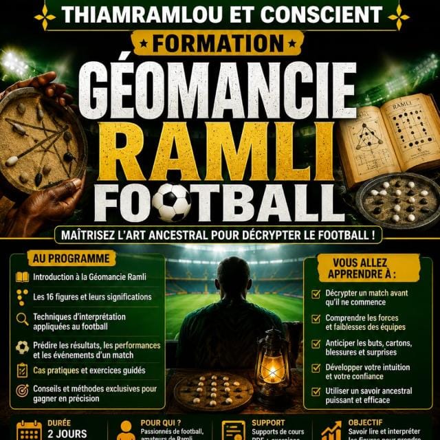 FORMATION RAMLOU FOOTBALL ( LA GÉOMANCIE FOOTBALL)