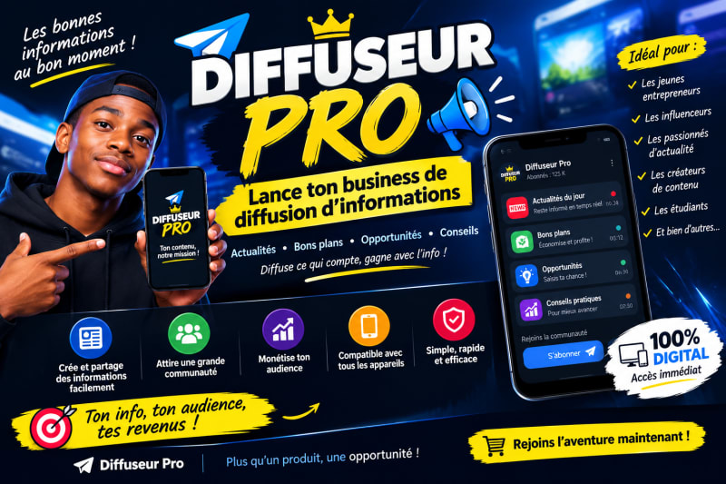 Diffuseur Pro : lance ton business de diffusion d'informations
