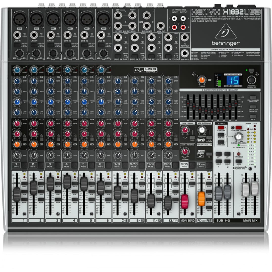 Behringer Xenyx x1832usb Mezclador  USB Efectos