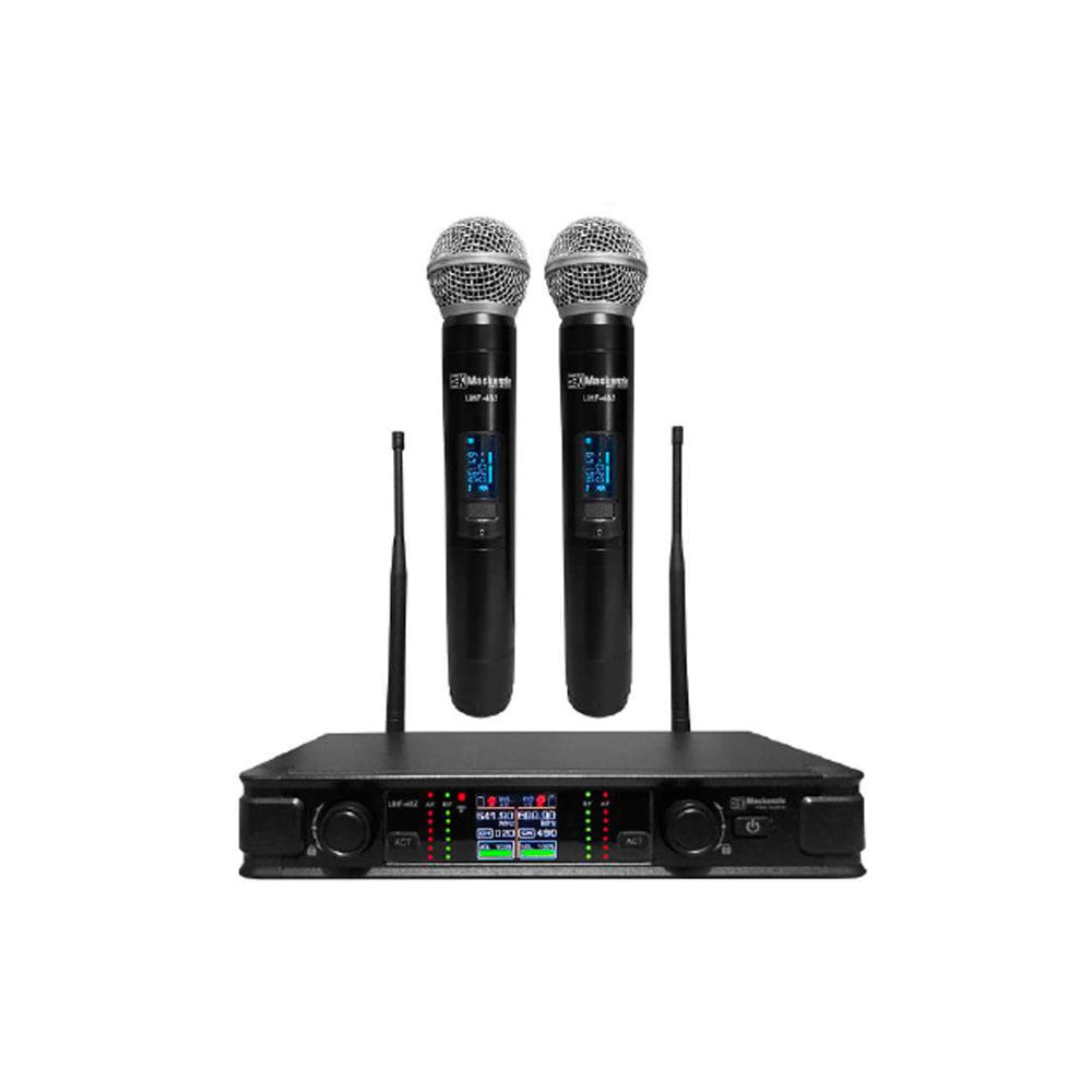 Mackenzie Uhf-482 Sistema Micrófono Inalámbrico Doble UHF Multifrecuencia