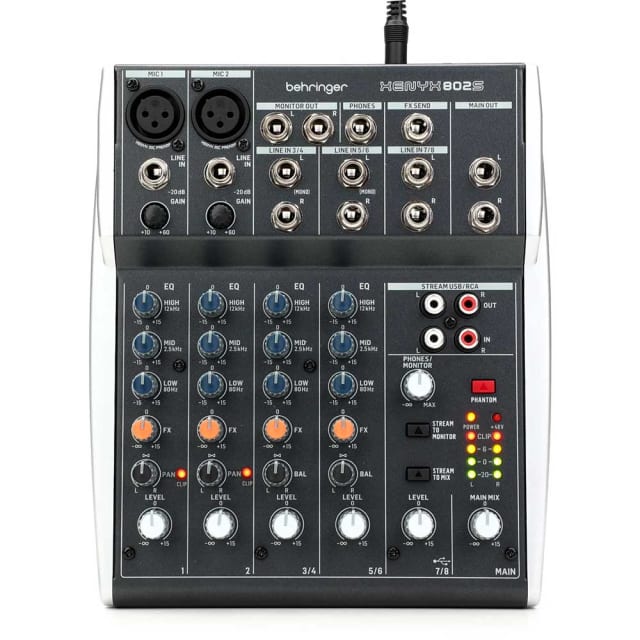 Behringer Xenyx 802s Mezclador Streaming Analógico 8 canales