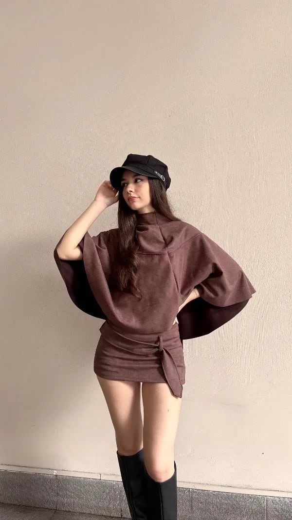 Skort Suede