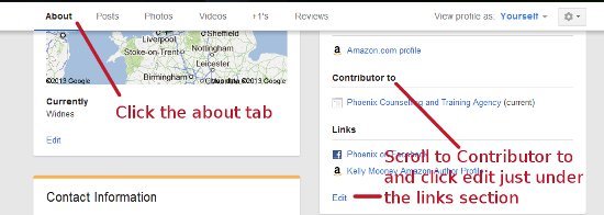 Add your details to your Google Plus profile