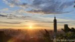 sunset on Taipei 101 view from Elephant mountain