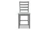 Gray ladder back counter height stool.