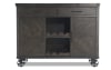 Espresso 2 drawer server with wheels.