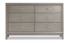 Gray 6 drawer dresser.