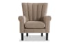 Beige high back accent chair