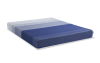 Blue and white striped mattress