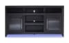 Black TV stand with LED lighting