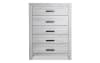 Gray 5 drawer chest.