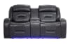 Black Leather Reclining Loveseat
