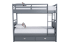 Gray twin bunkbed