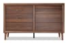 Brown 6 drawer dresser.