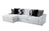 White 2 Piece Left Arm Facing Chaise Sectional