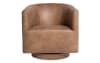 Cognac swivel chair
