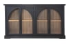 black 4 door arch cabinet