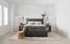 Gray twin size mattress.