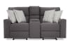 Gray power reclining loveseat