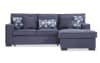 Denim 2 Piece Right Arm Facing Pop-Up Sleeper Chaise Sectional